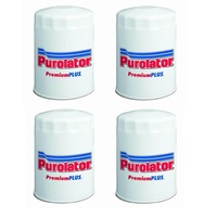 Purolator oil filter x 4 for Holden EH Petrol 6Cyl Red