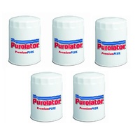 Purolator oil filter x 5 for Holden EH Petrol 6Cyl Red