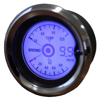 Autotecnica Water Temperature Oil Pressure Voltmeter 3-in-1 LCD Gauge 52mm LCOT