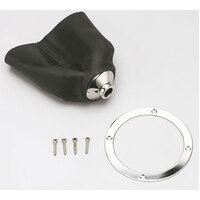 Lokar Classic Shifter Boot with Stainless Steel Ring 5" OD x 4" ID LK-70-CLB