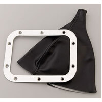 Lokar Rectangular Floor Mount Shifter Boot with Ring LK-70-FMB