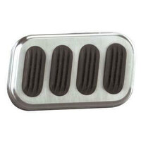 Lokar Brake Pad with Rubber Brushed Billet Aluminium LK-BAG-6005