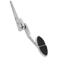 Lokar Standard Oval Accelerator Pedal Rubber Brushed Billet Aluminium