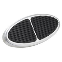 Lokar Standard Oval Brake Pad with Rubber Brushed Billet Aluminium LK-BAG-6107