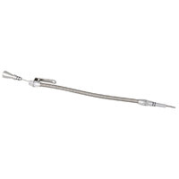 Lokar Braided Stainless Steel Engine Dipstick for Ford 302 Crate Engine Only Push In