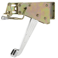Lokar Foot Brake with Solid Arm & Rubber Insert Brushed Billet Aluminium