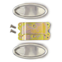 Lokar Oval Interior Door Handles (Pair) Brushed Billet Aluminium LK-IDH-2000