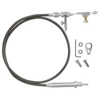 Lokar Hi-Tech Kick Down Kit Black Braided Stainless Steel Housing for Ford C-4 Trans