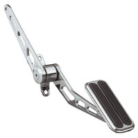 Lokar Steel Accelerator Pedal with Rubber Insert Chromed LK-SG-6007