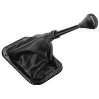 Lokar Black Billet Rectangular Shifter Boot Ring with Boot 6-3/4" x 5-1/4"