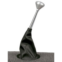 Lokar Black Billet Round Hot Rod Shifter Boot Ring with Boot 5-1/4" LK-X70-BHRB