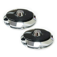 Autotecnica Chrome & Carbon Front Strut Top Covers For Holden Commodore VS VT VX VY VE VF LS1/2SC