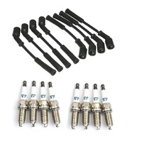 Black Leads & Denso Iridium TT spark plugs Holden Calais VX LS1 5.7L V8