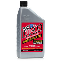 LUCAS Synthetic SAE 10W-30 Motorcycle Oil 946mL