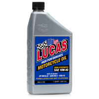 LUCAS Semi-Synthetic SAE 10W-40 Motorcycle Oil 946mL