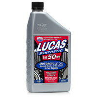 LUCAS Synthetic SAE 50 WT Motorcycle V-Twin Oil 946mL