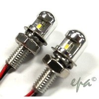 MOTORBIKE 2XSMD WHITE BULBS NUMBER PLATE BOLTS IN SILVER 