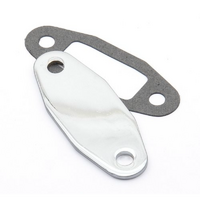 Mr Gasket Chrome Fuel Pump Block Off Plate Suit for Ford 351-400C