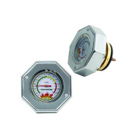 Mr Gasket 16psi Large Radiator Cap with Built-In Thermometer