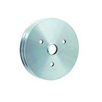 Mr Gasket Billet Style Aluminium Crankshaft Pulley Double Groove Suit Small Block Chevy with Short Water Pump 1955-68