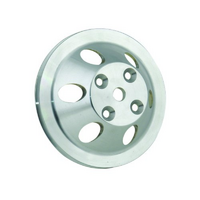 Mr Gasket Billet Style Aluminium Water Pump Pulley Single Groove Suit Small Block Chevy with Long Water Pump 1969-85