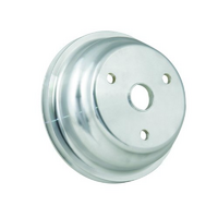 Mr Gasket Billet Style Aluminium Crankshaft Pulley Single Groove Suit Small Block Chevy with Long Water Pump 1969-85