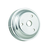 Mr Gasket Billet Style Aluminium Crankshaft Pulley Double Groove Suit Small Block Chevy with Long Water Pump 1969-85