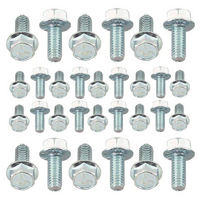 Mr Gasket Oil Pan Bolt Kit, Hex Head Zinc Plated for SB for Ford 289-302-351 Windsor & 302-351 Cleveland