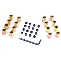 Mr Gasket Sure-Lock Rocker Arm Nuts, .540" Shank OD, 3/8" Stud Size, Gold Tone Finish Suit Small Block Chevy & for Ford 289-351 (Except 351C)
