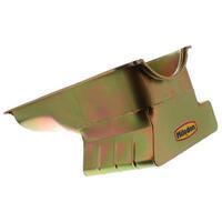 Milodon Oil Pan Steel Gold Iridite 8 qt. for Ford 351C Fits Pre-1973 Front Sump Chassis Each
