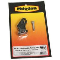Milodon Timing Pointer Billet Aluminum Black 6.300 in. - 7.000 in. Balancer Diameter For Ford 351C 351M 400 Each