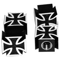 Mooneyes Valve Stem Caps Iron Cross (pair)