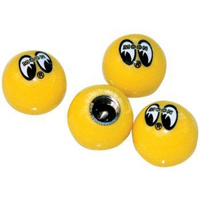 Mooneyes Valve Stem Caps Yellow Moon Ball (PAIR)