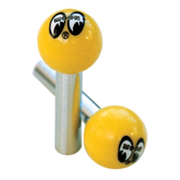 Mooneyes Door Lock Knob Yellow Moon Ball (Pair) MNAA112MN