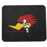 Mooneyes Utility Rubber Floor Mats Clay Smith With Woodpecker Logo