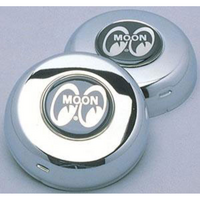 Mooneyes Chrome Horn Button With Moon Logo