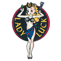 Mooneyes Lady Luck Sticker 6" Tall