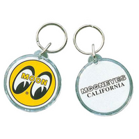 Mooneyes Keyring Yellow With Moon Logo & Mooneyes California, Each
