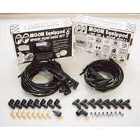 Mooneyes Black Universal Lead Set 90° Spark Plug With STD Or HEI Distributor Ends