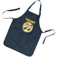 Mooneyes Black Work Apron With Moon Logo