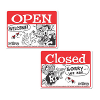 Mooneyes Open/Closed Door Sign 2 Sided With Rat Fink