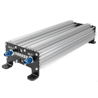 Moroso Heavy-Duty Dual Automatic Transmission Oil Cooler & Filter 3-1/2" H x 6-1/4" W x 18" L With -6AN Inlet/Outlet