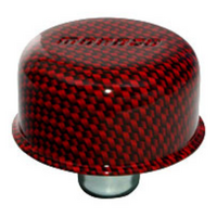 Moroso Push-In Breather Red/Black Carbon Fiber Look With Moroso Logo