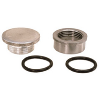 Moroso Weld-On Filer Cap Kit Aluminium 1-1/4" -12 UNF Threads, 1.5" OD