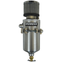 Moroso Aluminium Breather Tank With -10AN Male Fitting, Filter & Mounting Bracket