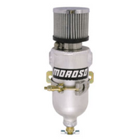 Moroso Breather Tank Aluminium With 3/8" NPT Female Fiting 180° Apart
