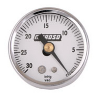 Moroso Vacuum Gauge 1.5" Diameter, 0-30" Hg With 1/8" NPT Thread