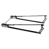 Competition Professional Wheel-E-Bars Kit Chrome Plated 44" Overall Black Parts