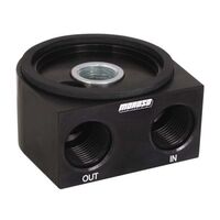 Moroso Oil Filter Adapter Sandwich Oil Cooler 18 mm 1.5in. Thread 2-5/8in. O-Ring Each
