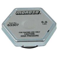 Moroso Radiator Cap Steel Hexagon Moroso Logo 6-8 psi Each